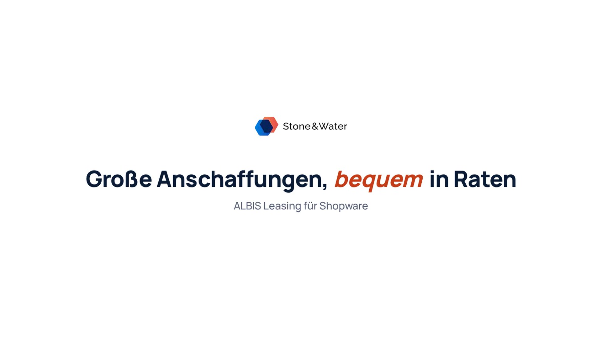 ALBIS Leasing für Shopware - das Video
