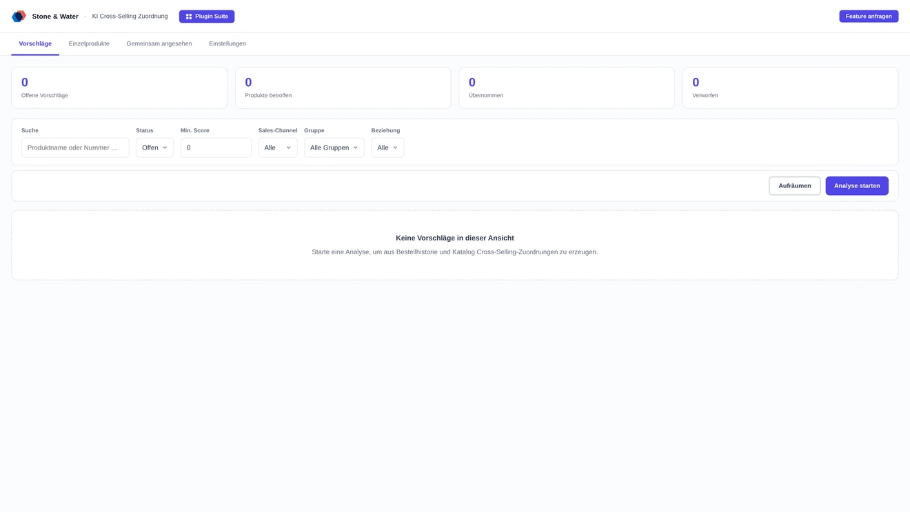 KI Cross-Selling - Ansicht in Shopware