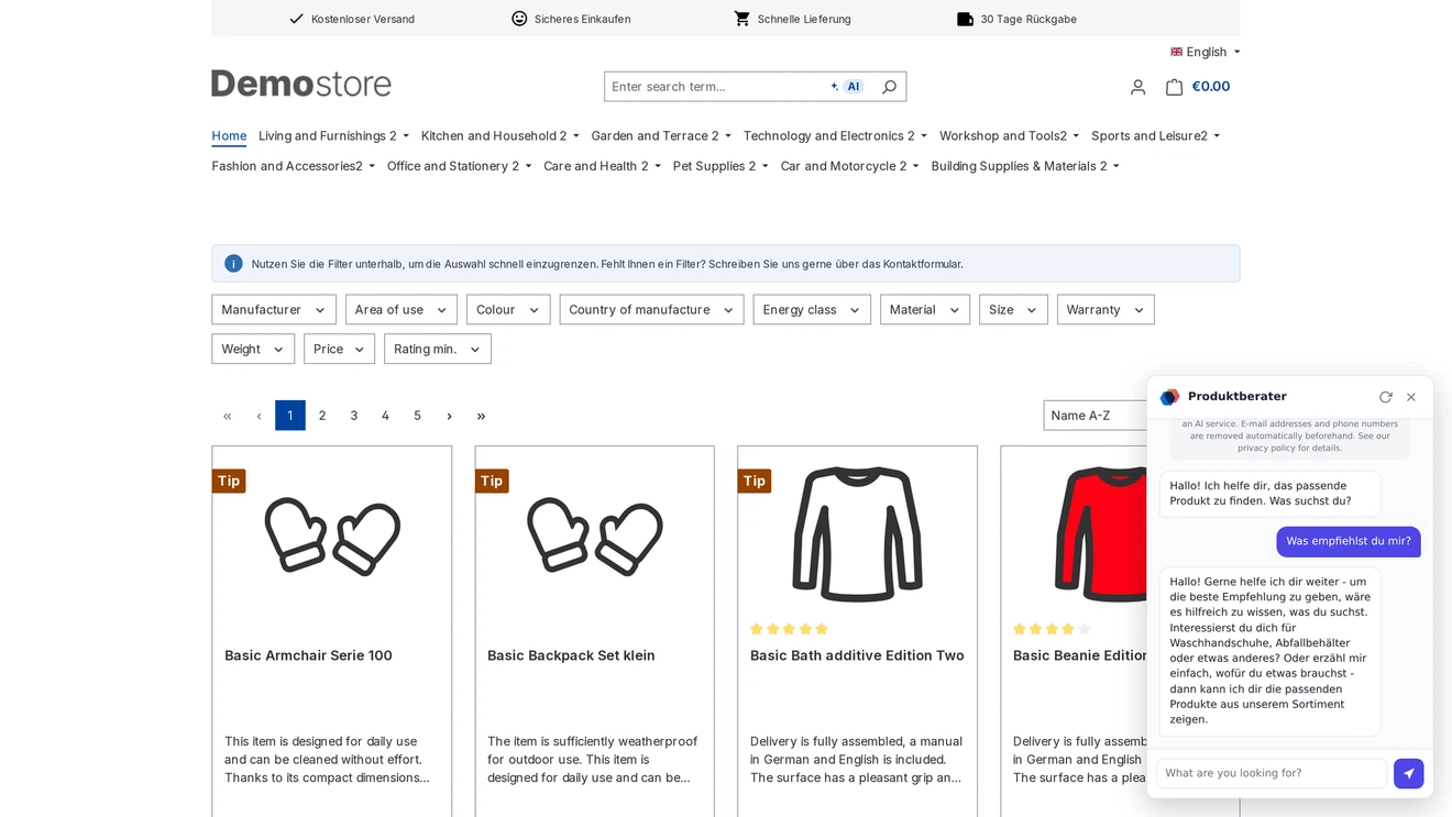 AI Product Advisor - Screenshot
