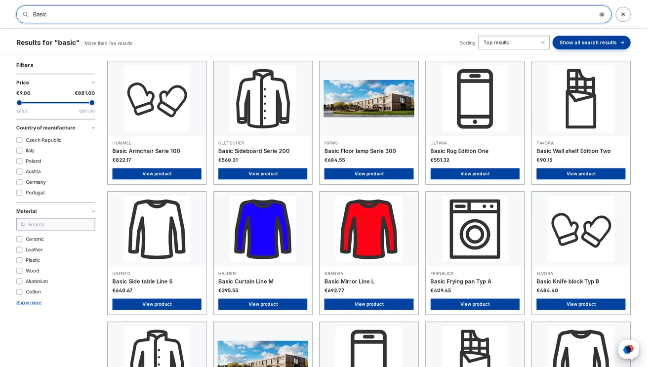 Search stays search, the AI only translates - Screenshot