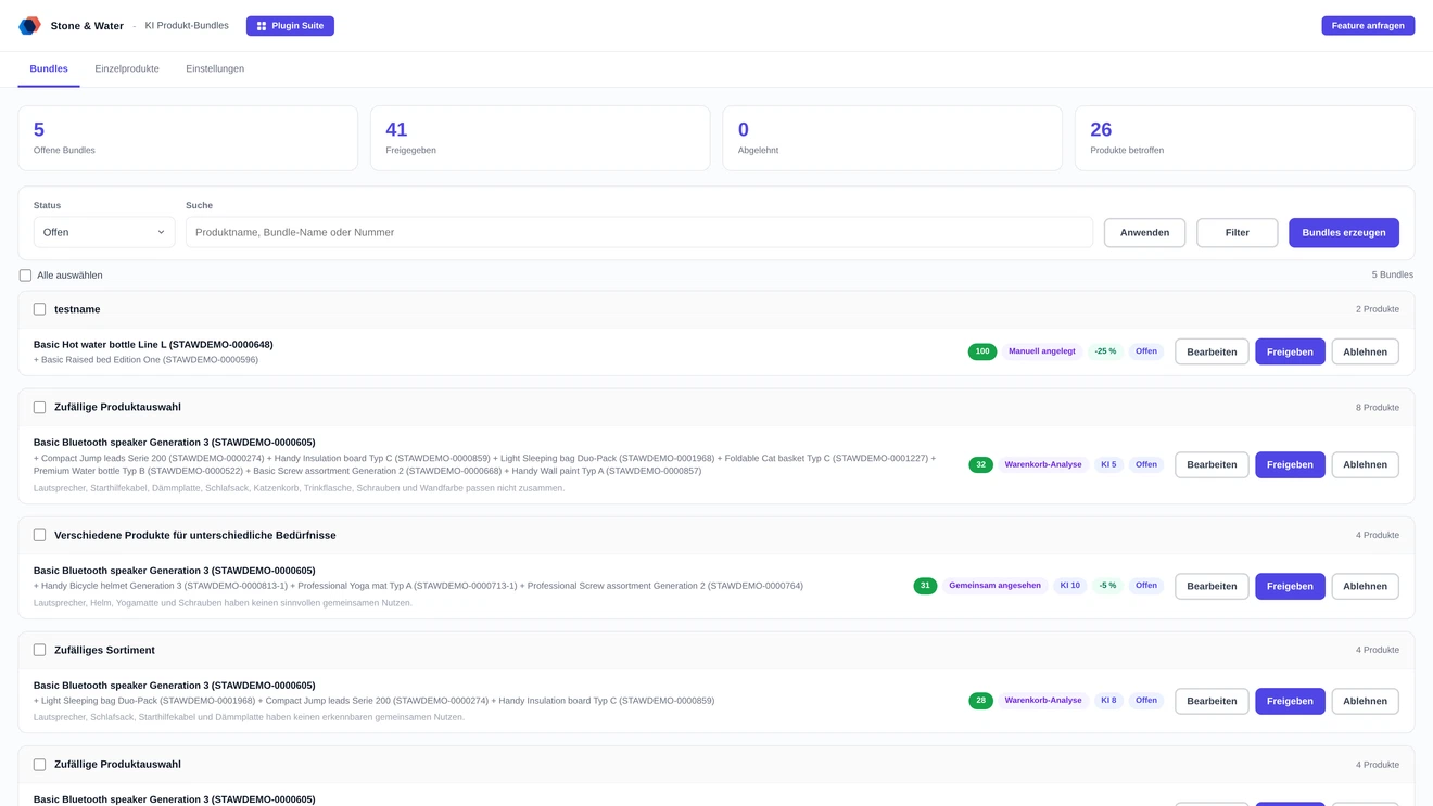 Product sets, from your own data - Screenshot
